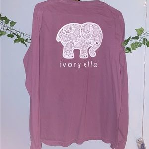 ivory ella maroon long sleeve
